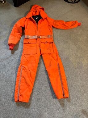 Vintage Duxbak Coveralls Mens small Regular Chest Orange Insulated